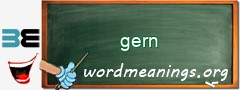 WordMeaning blackboard for gern